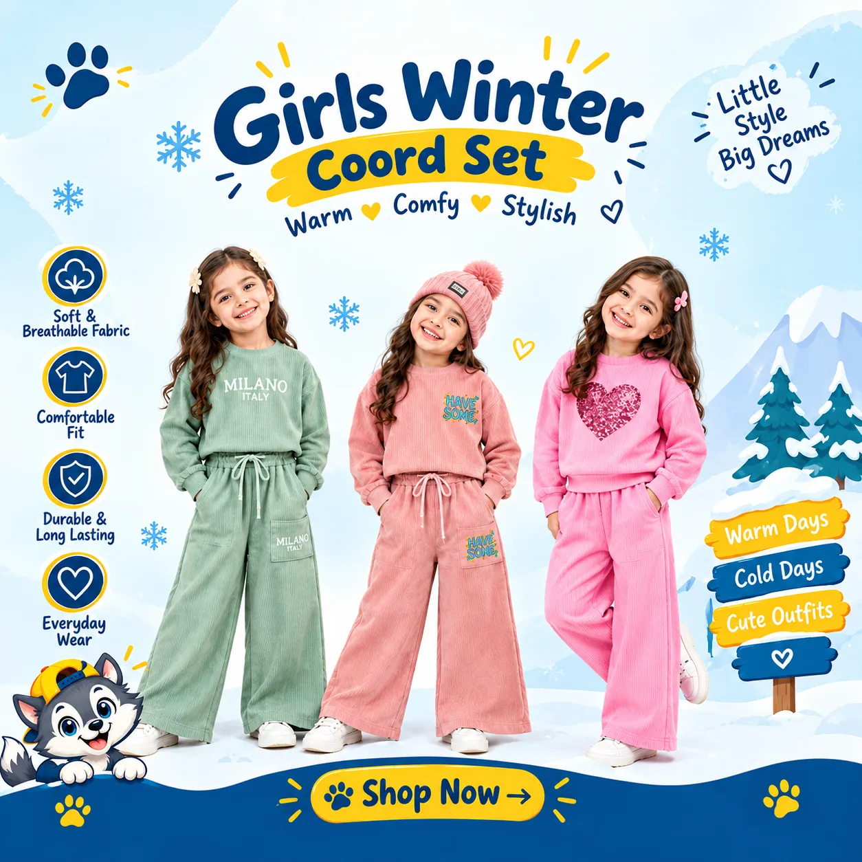 Girls Winter Coord Set