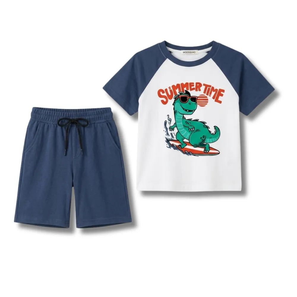 Young Boy in Summer Outfit on the Beach Shirt and Shorts alternate