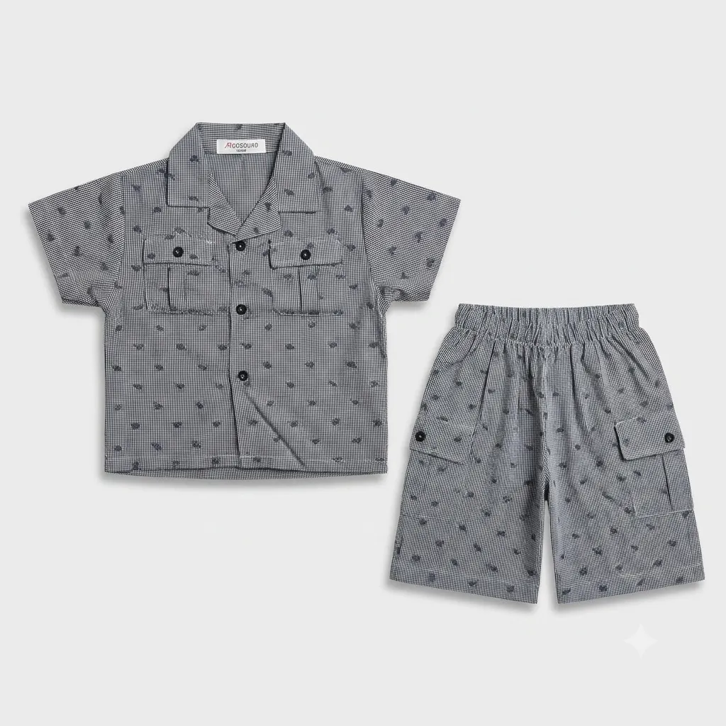 Prince Cotton Shirt and Shorts Set
